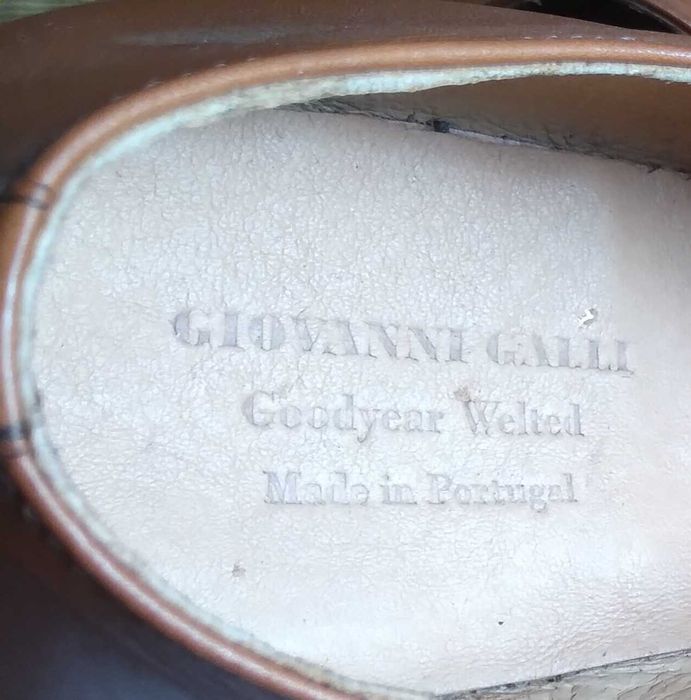 Sapatos novos em pele Giovanni Galli Goodyear Welted