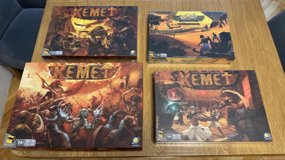 Gra planszowa Kemet + dodatki + upgrade pack