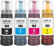 4x Tusz zamienny do EPSON 104 ET-2710 ET-2711 ET-2720 ET-4700