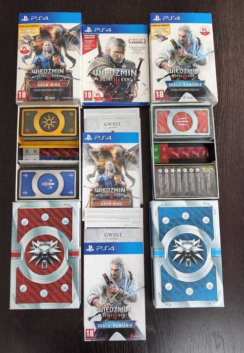 Gra PS4 Wiedźmin PL z Karty Gwint Krew i Wino Serce z Kamienia Unikat