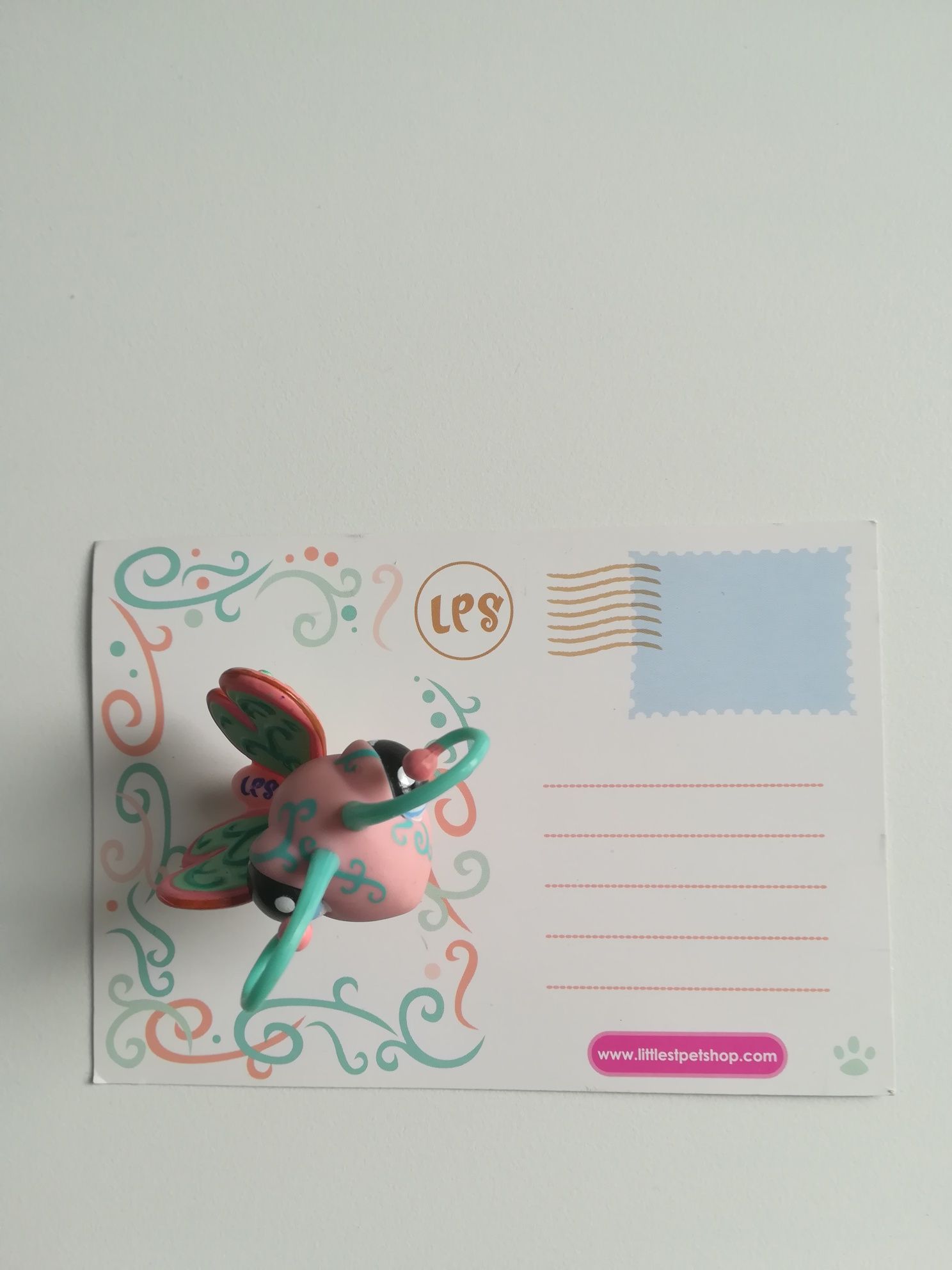 UNIKAT Littlest Pet Shop motyl w zestawie z limitowaną pocztowka