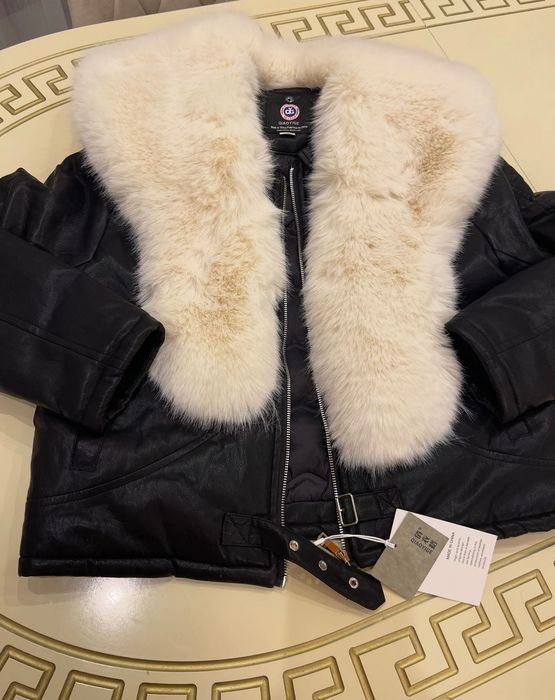 Зимова дубленка  для дівчинки на ріст 164-170