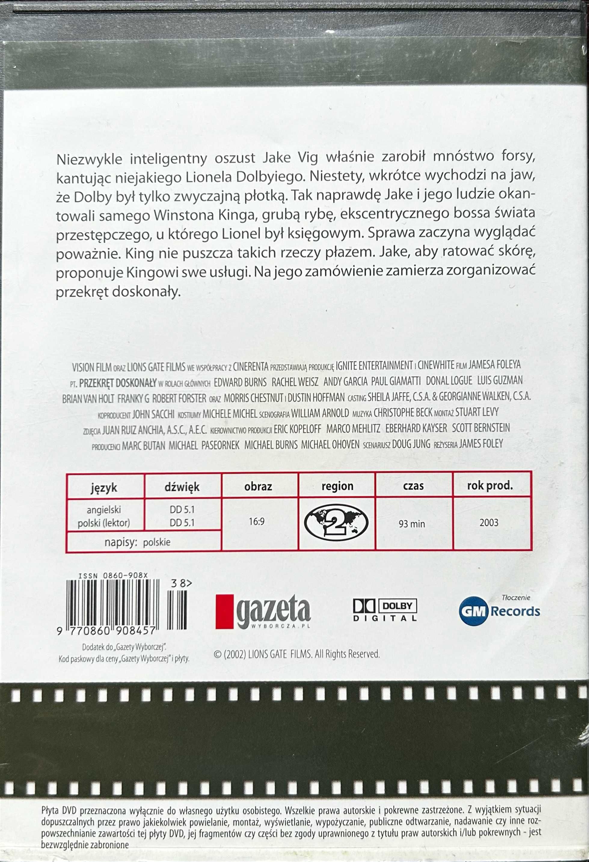 Film DVD Przekręt doskonały Dustin HOFFMAN