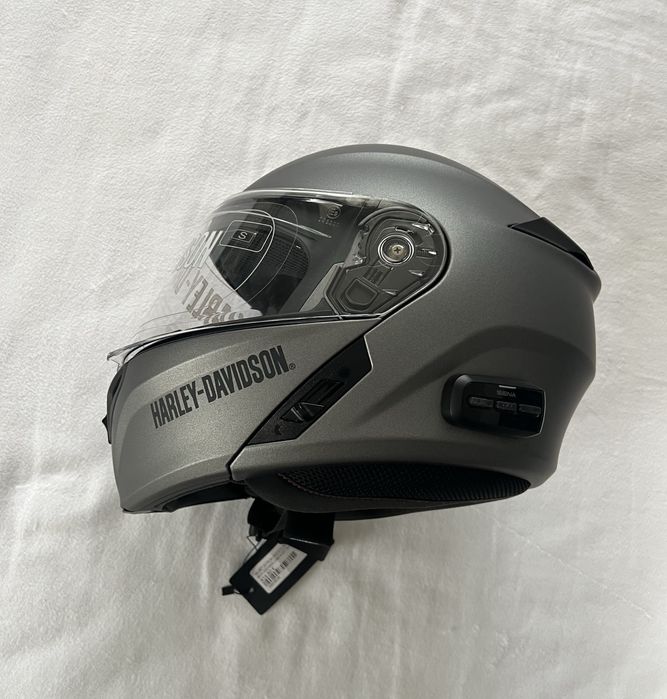 Kask Harley Davidson z interkomem Outrush Silver Matt rozm.S