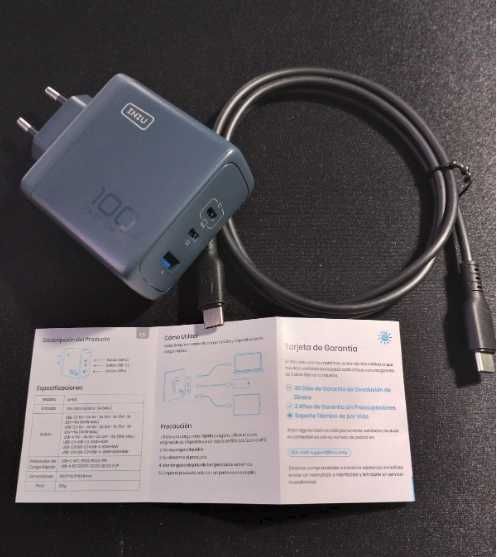 Carregador Rápido INIU USB C de 100W NOVO