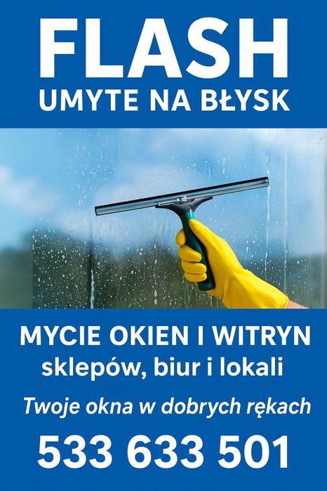 Mycie okien i witryn sklepowych