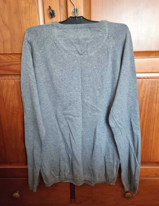 Camisola de malha cinzenta Pull & Bear, tamanho L