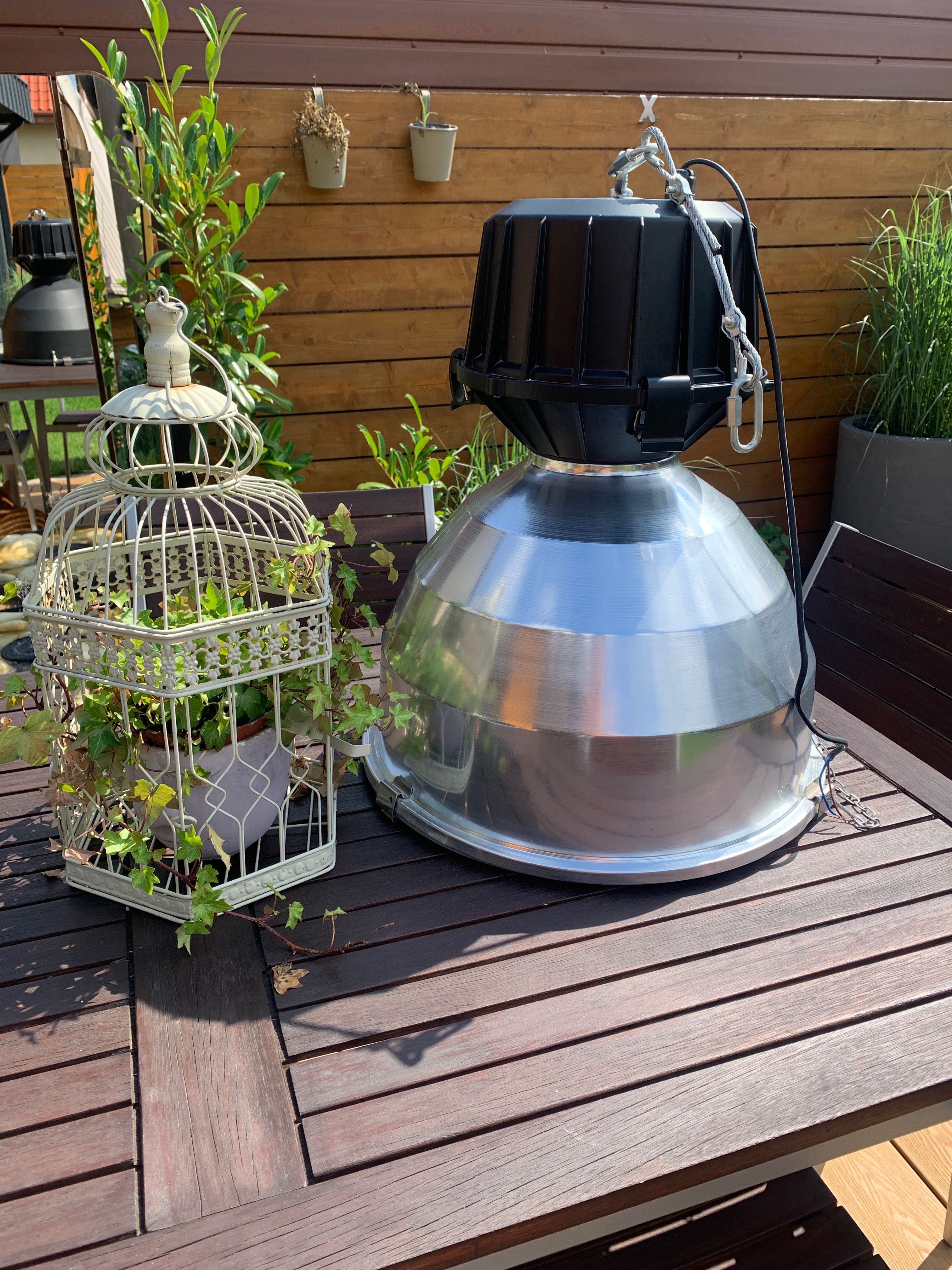 Lampa loft industrialna przemysłowa srebrna