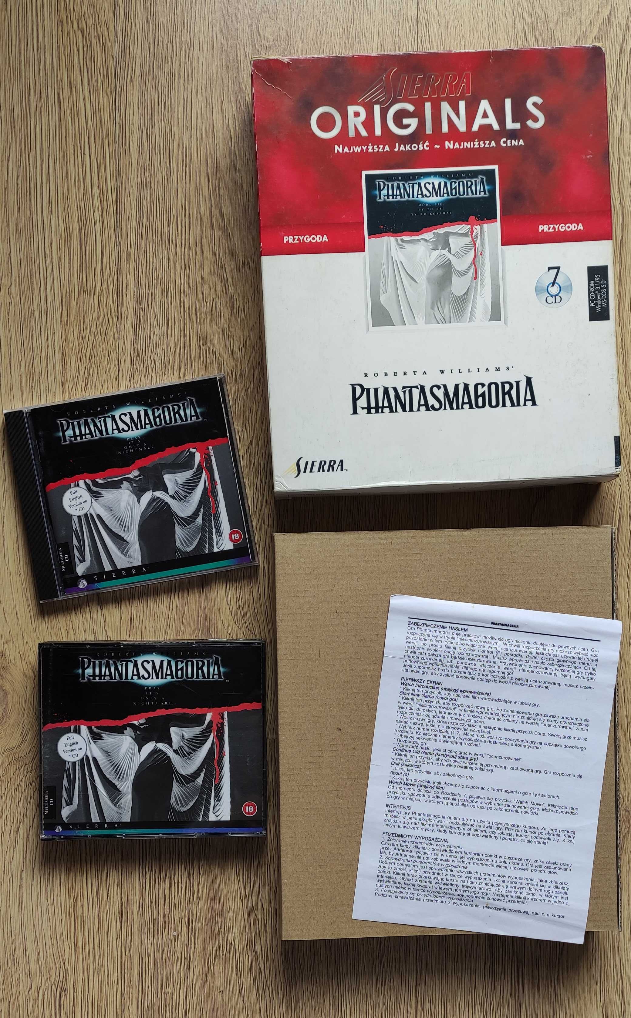 Phantasmagoria 1 + 2 PC PL komplet Big Box