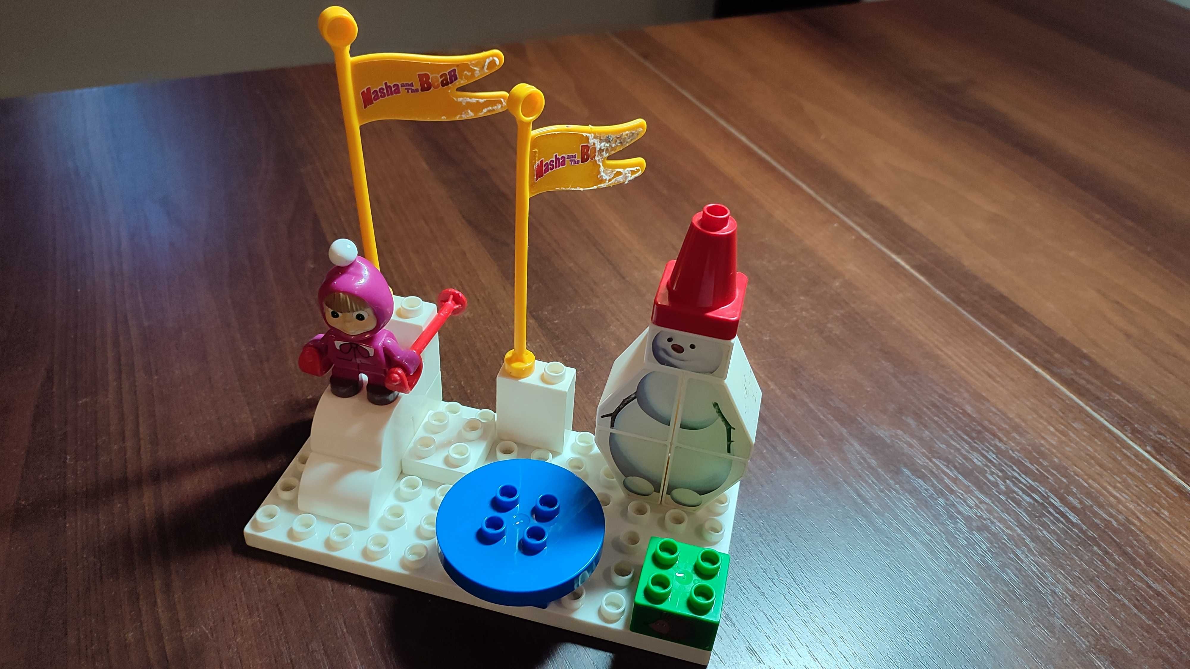 Klocki BIG (pasują do lego duplo) Masha i Niedzwiedź Zima - Zestaw