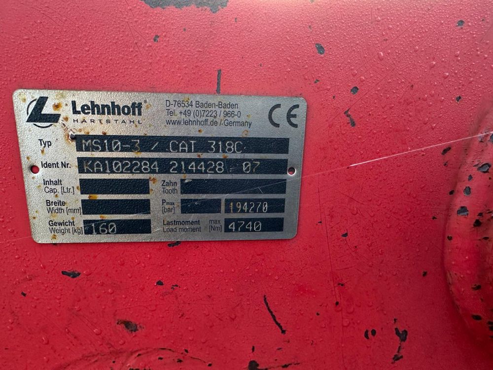 Szybkozłącze LEHNHOFF MS10-3 Oryginał CAT 318,Liebherr,Komatsu