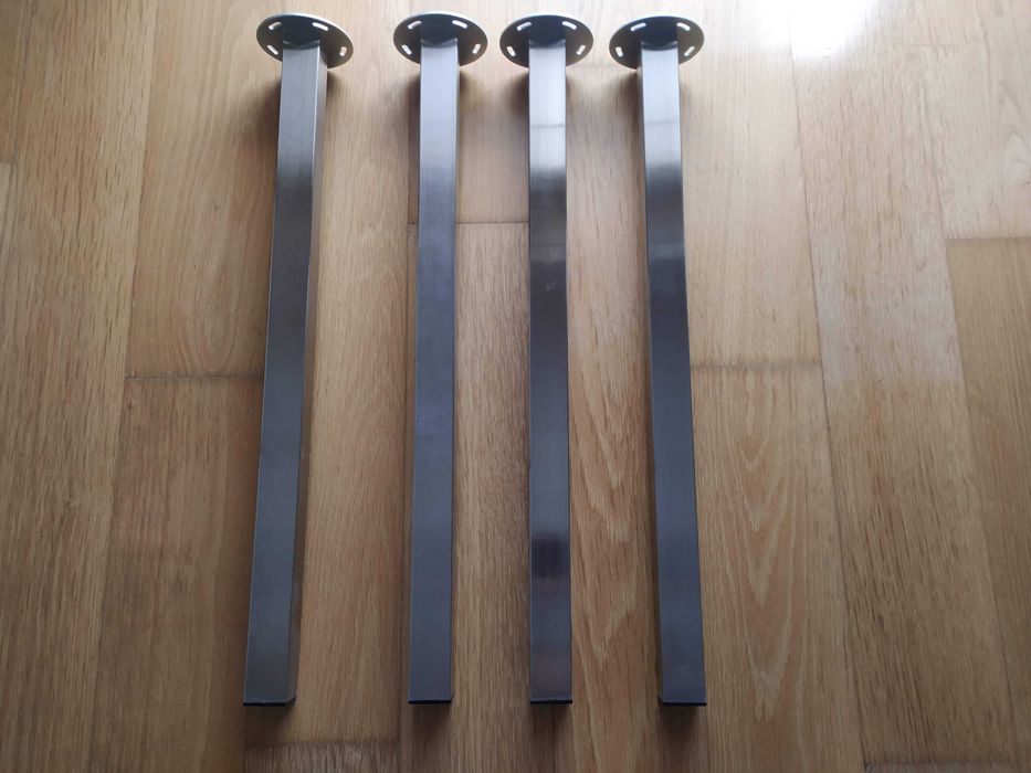 4 pernas de mesa IKEA SJUNNE (70 cm, aço niquelado) – novas/sem marcas