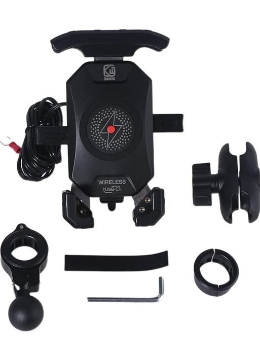 DGHJO Uchwyt motocyklowy na telefon z ładowarką