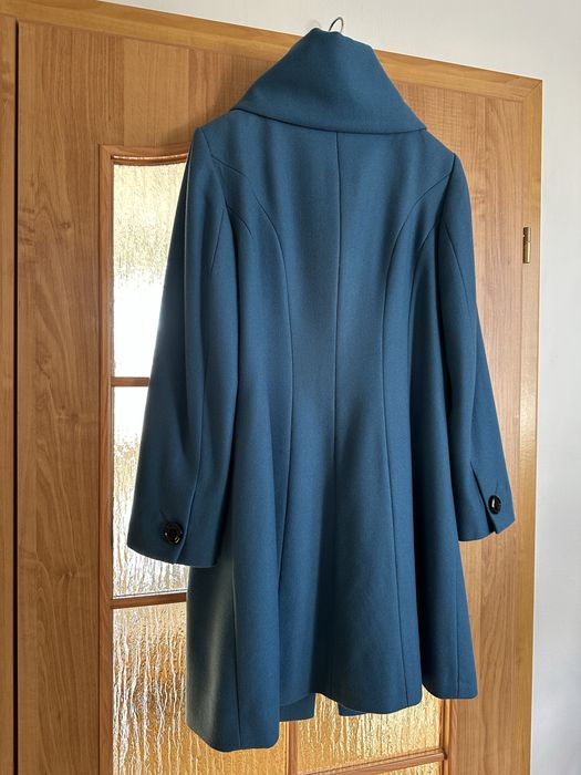 Płaszcz Solar r. 42, kolor morski, 80% wełna