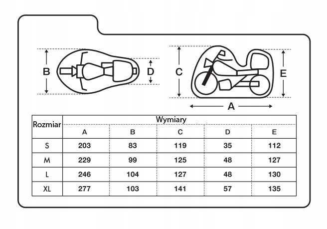 Wodoodporny Pokrowiec OXFORD AQUATEX L NA MOTOCYKL CV204