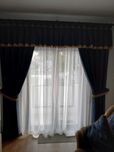 Cortinados Azuis e amarelos