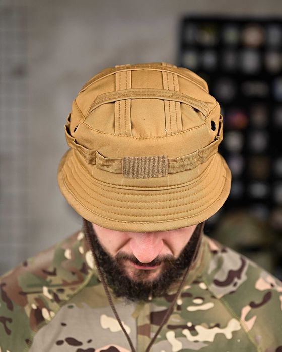 Тактична панама Softshell Койот Липучка під шеврон Без передоплати!