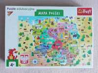 Puzzle Trefl Edukacyjne 54 elementy Mapa Polski