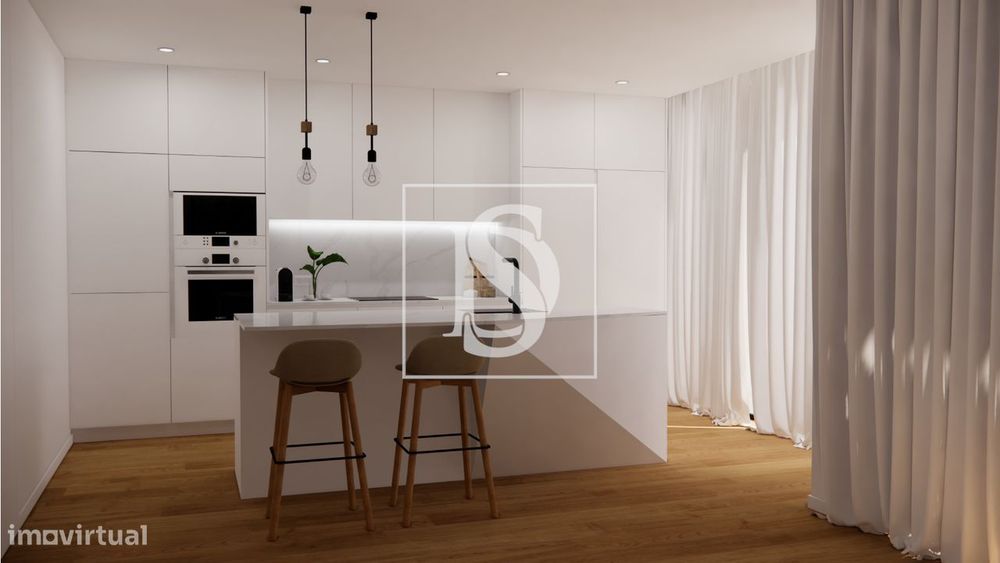 Moradia em construção com arquitetura moderna em Barcelos