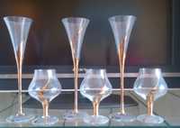 Продам набор бокалов на троих шампанское коньяк Богемия смальта