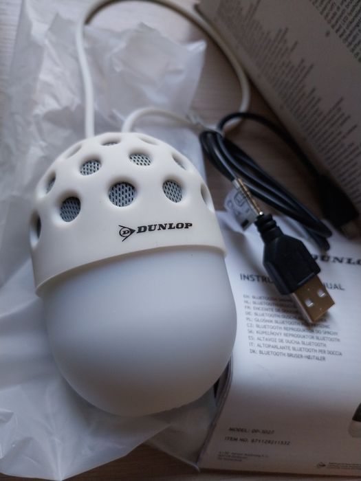 Nowy głośnik Bluetooth pod prysznic z efektami świetlnymi Dunlop