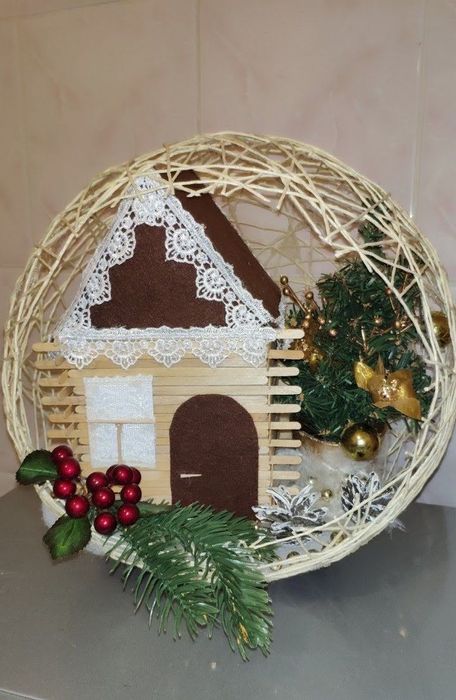Новорічна поробка.Домік.