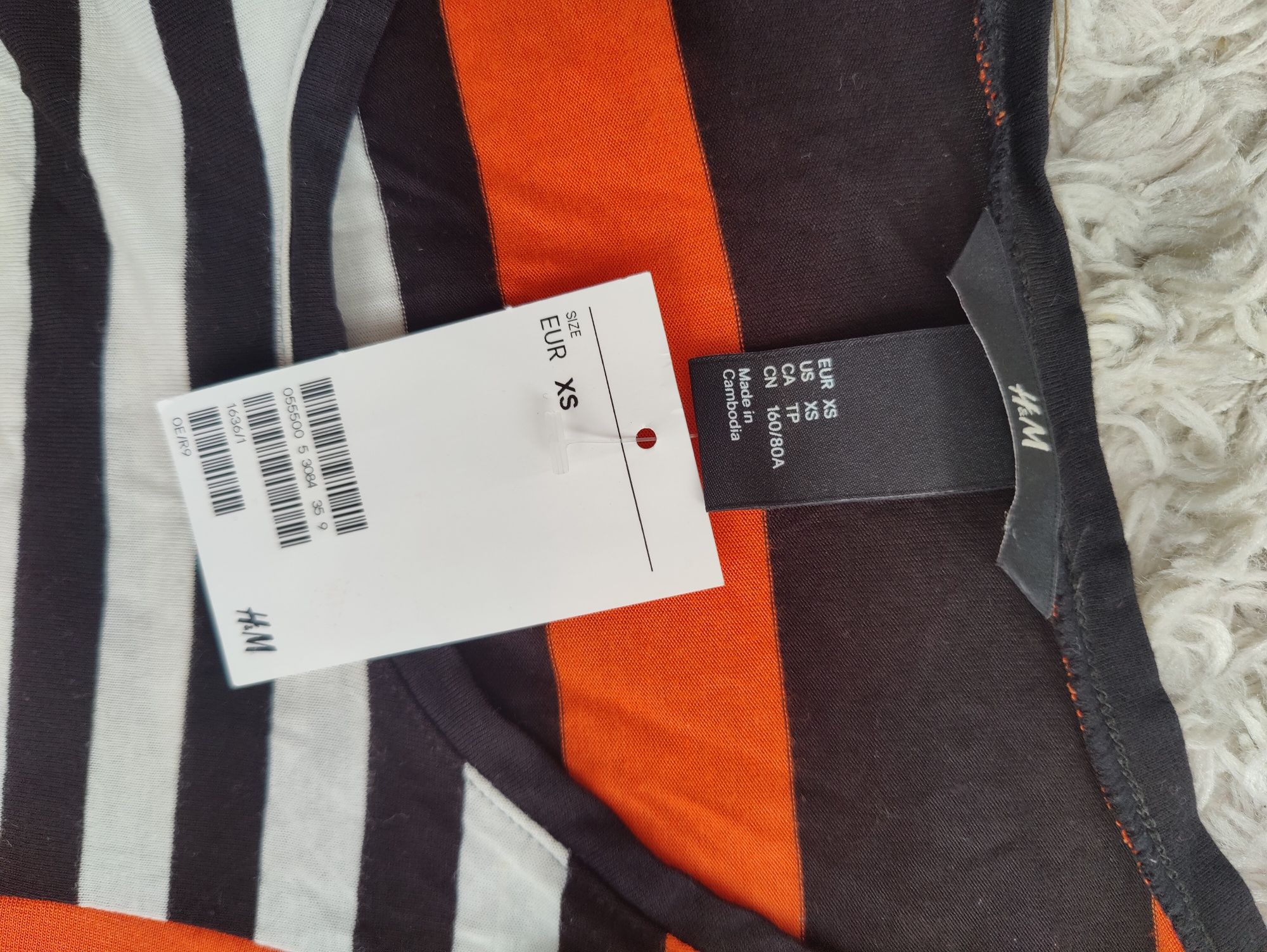Nowa luźna bluzka w paski H&M