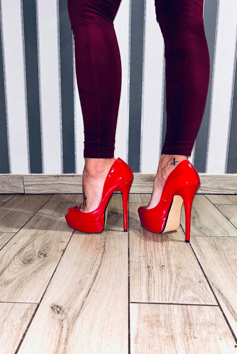 272/ OD REKI 48 Trans Crossdress platforma szpilki czółenka buty 36-48