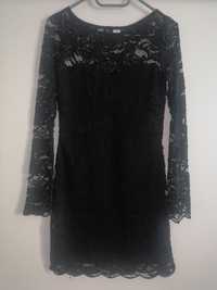 Sukienka czarna koronka H&M  roz. 38