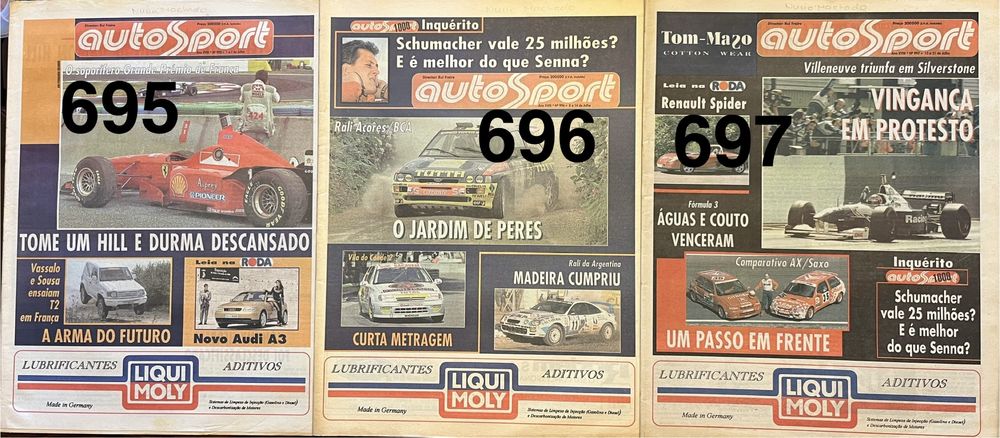 Vendo jornais AutoSport - ano 1996