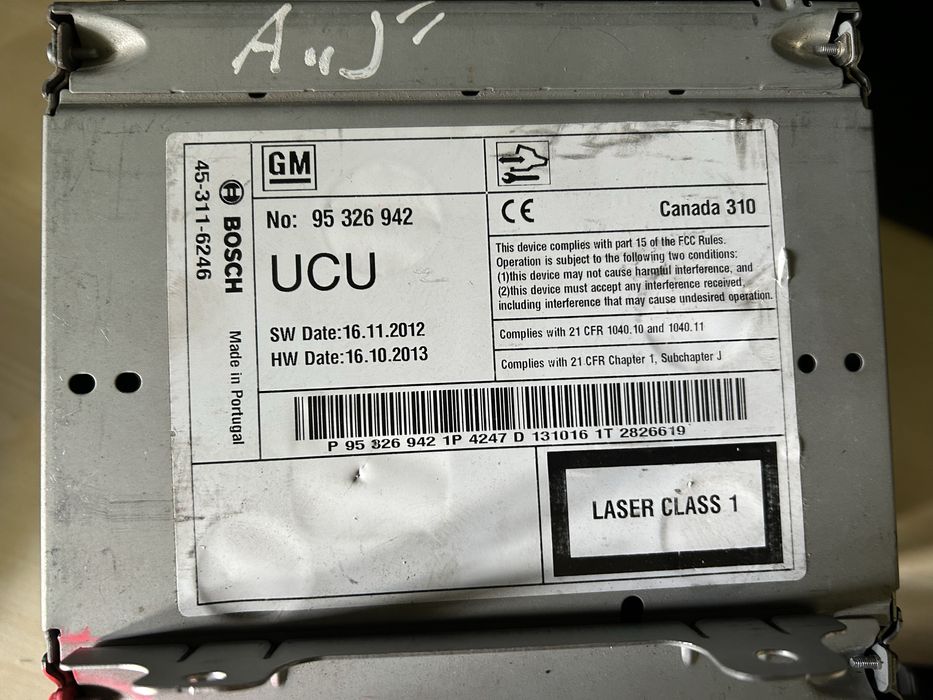 Radio komplet NAVI 600 Opel Astra J