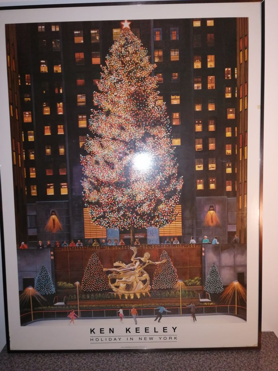 Plakat oryginalny Ken Keeley Rockefeller Center Tree