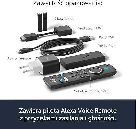 Fire TV Stick - wersja międzynarodowa z pilotem Alexa Voice Remote