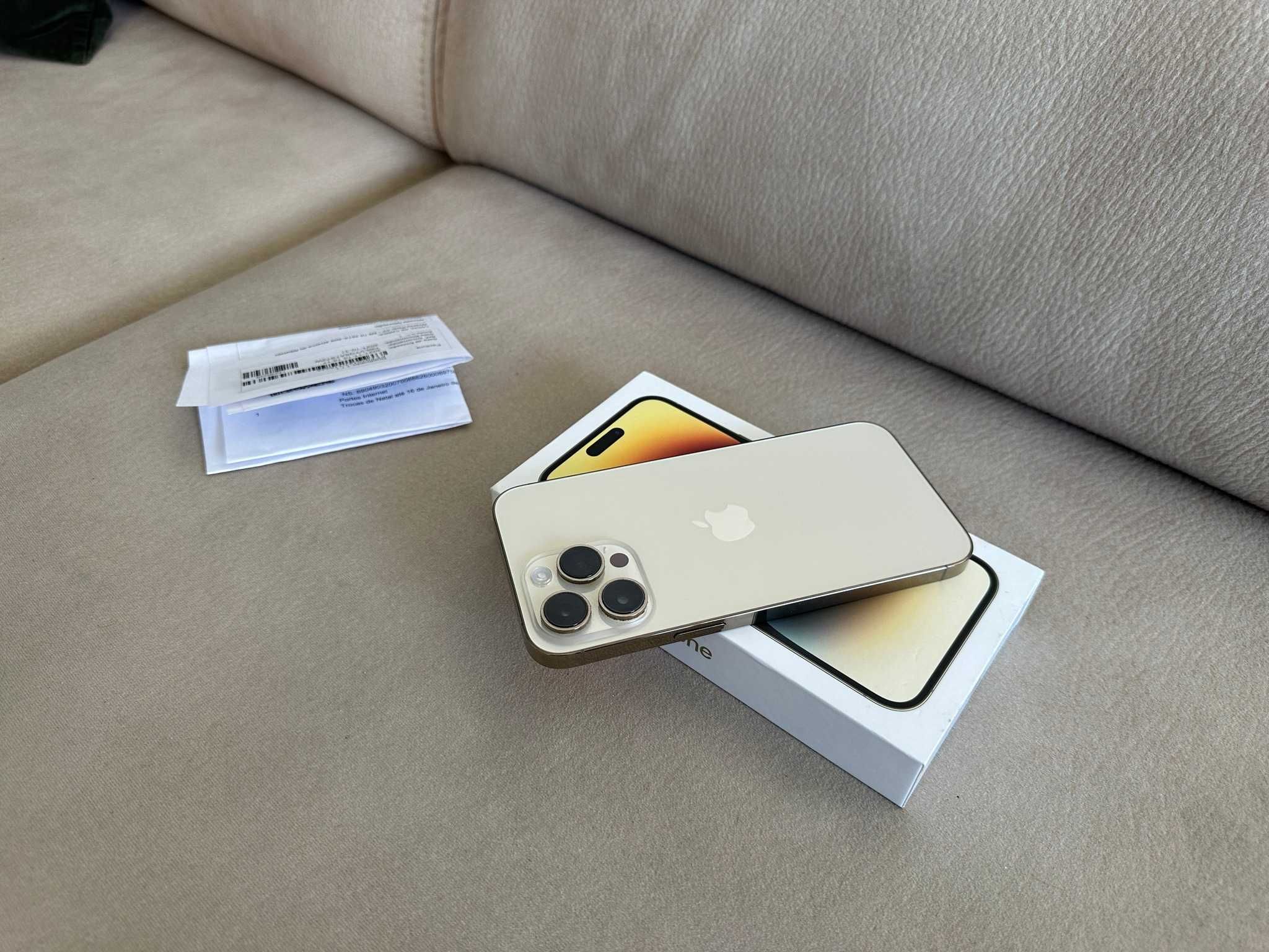 Vendo troco iPhone 14 Pro Max 128Gb Gold C/Fatura e Garantia Apple