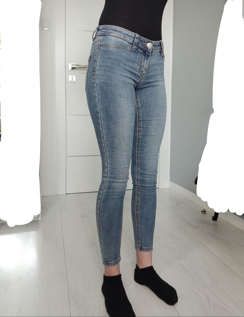 jeansy dżinsy cubus 134 denim spodnie jeansowe dżinsowe niebieskie jas