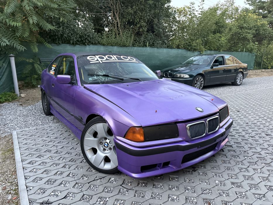 Bmw e36 2.8 Coupe Hydro Kubły Drift Poli Sparco skręty bez wkładu