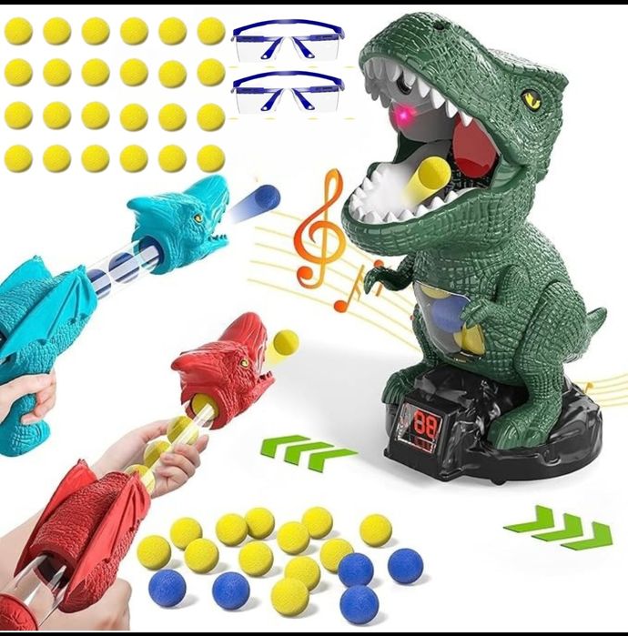 Gra zręcznościowa strzelanie do celu głodny dinozaur postolet  na kulk