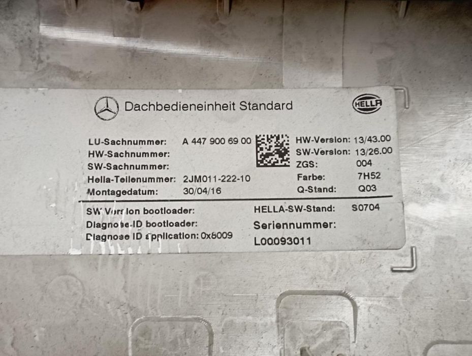 Plafonier frente MERCEDES-BENZ Vito (W447)