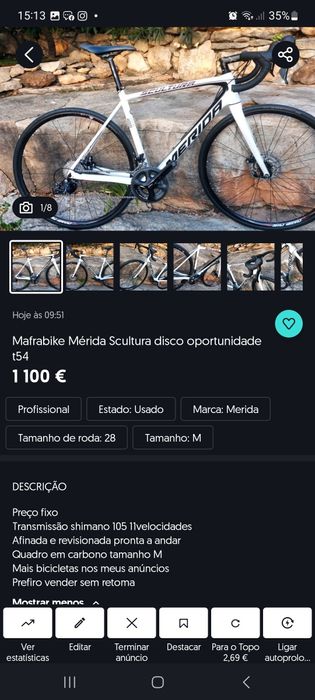 Mérida Scultura disco oportunidade t54