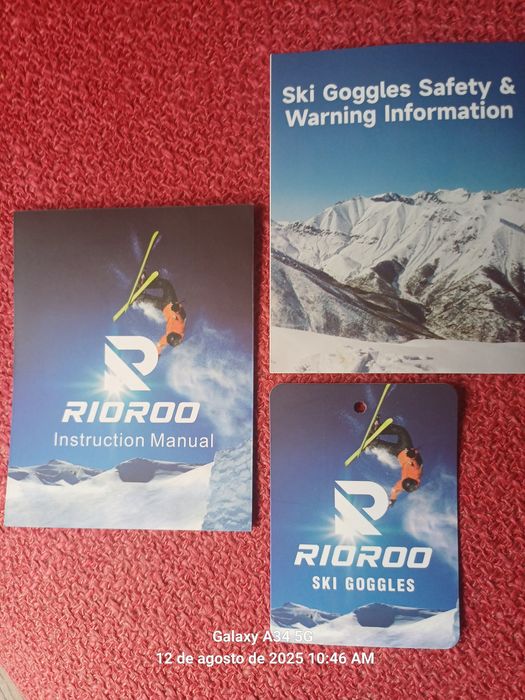 Óculos de SKI, da marca RIOROO, novos