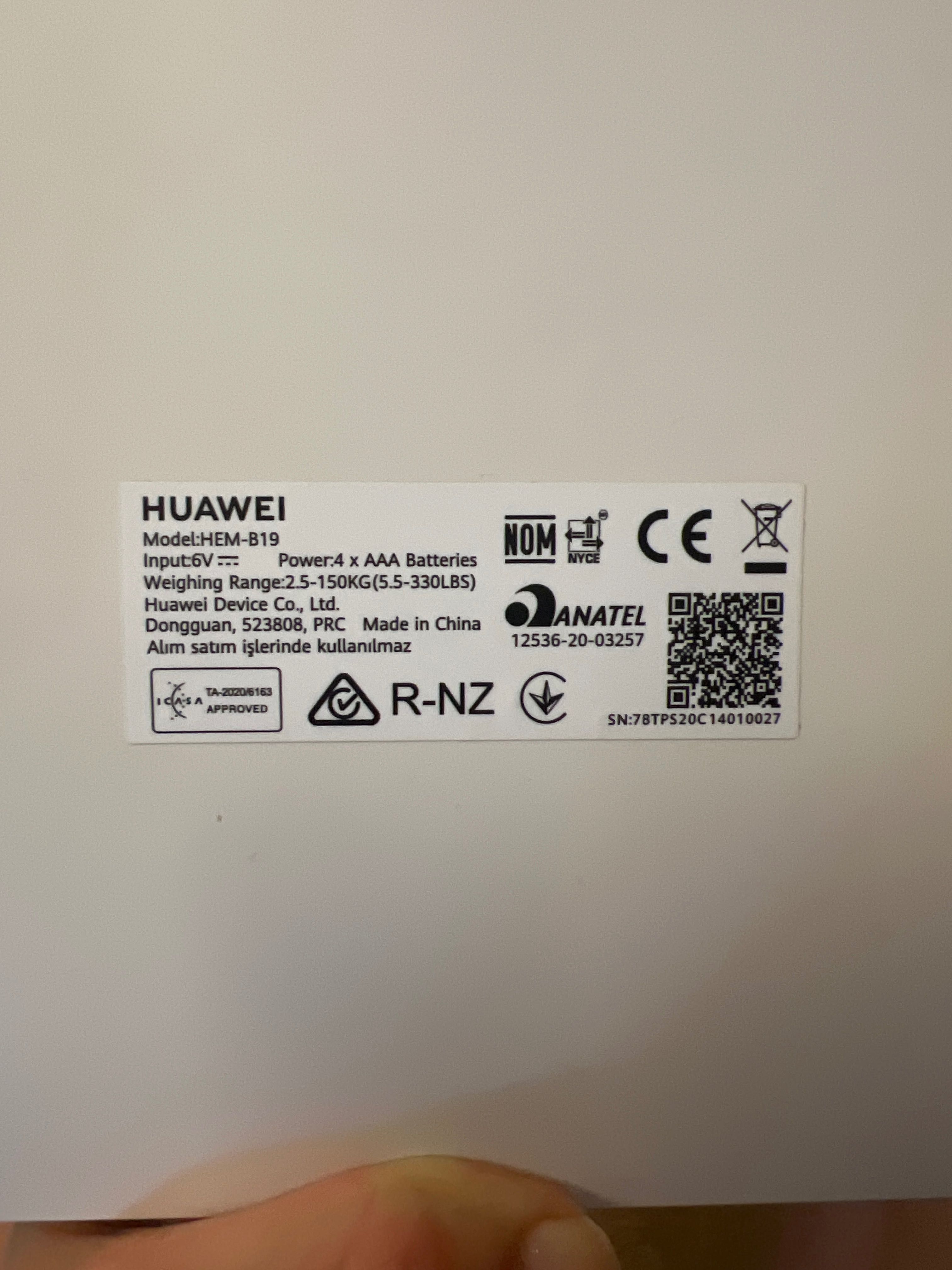 Waga Huawei smart