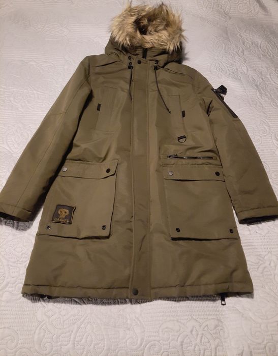 Kurtka khaki męska zimowa S Medicine militarna ocieplana ciężka
