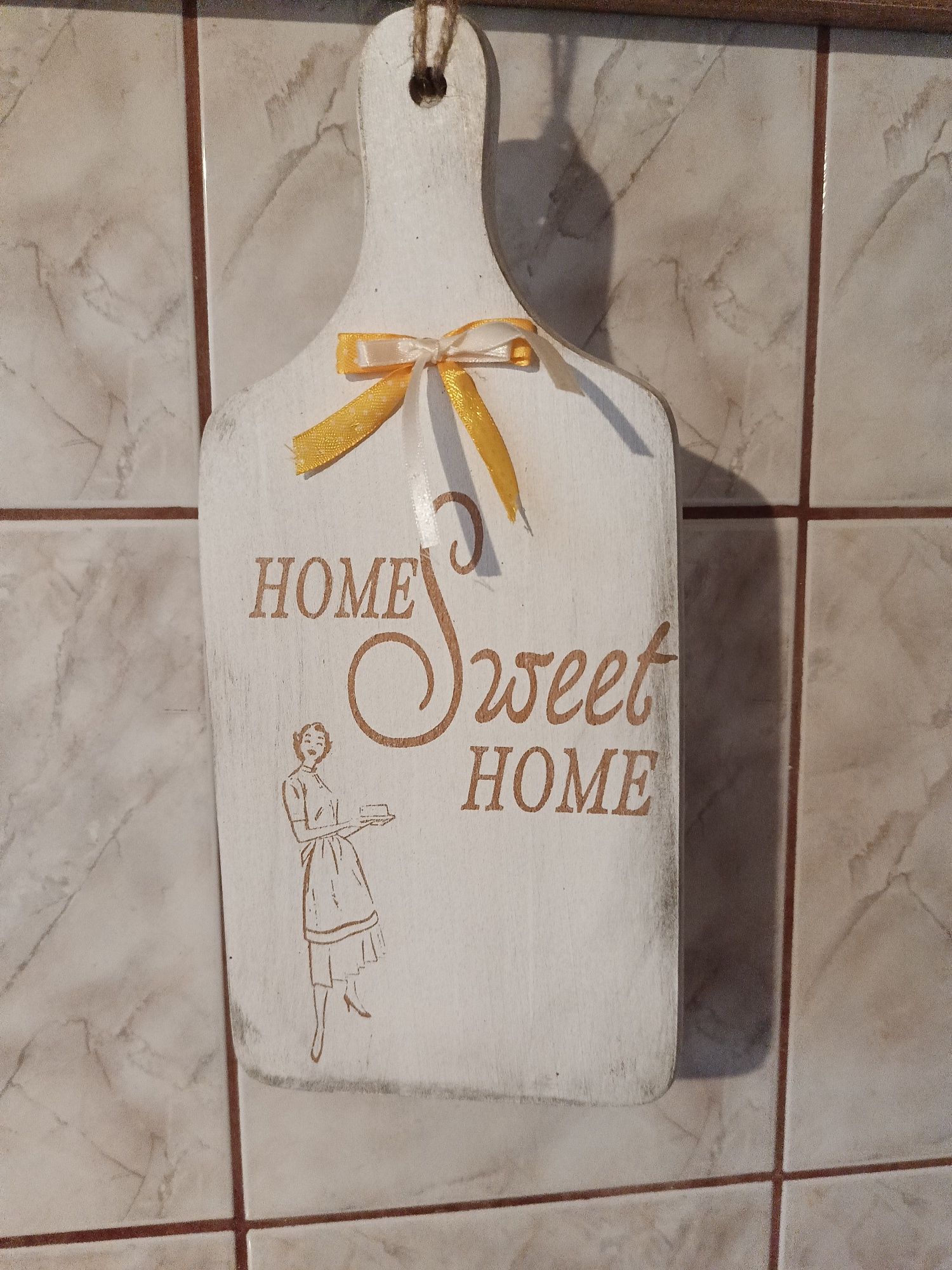 Deska ozdobna krojenia chleba Home Sweet Home gospodyni z ciastem