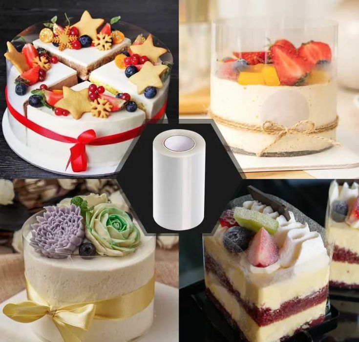 Folia rant owijka cukiernicza do tortów ciast 20 cm 10m