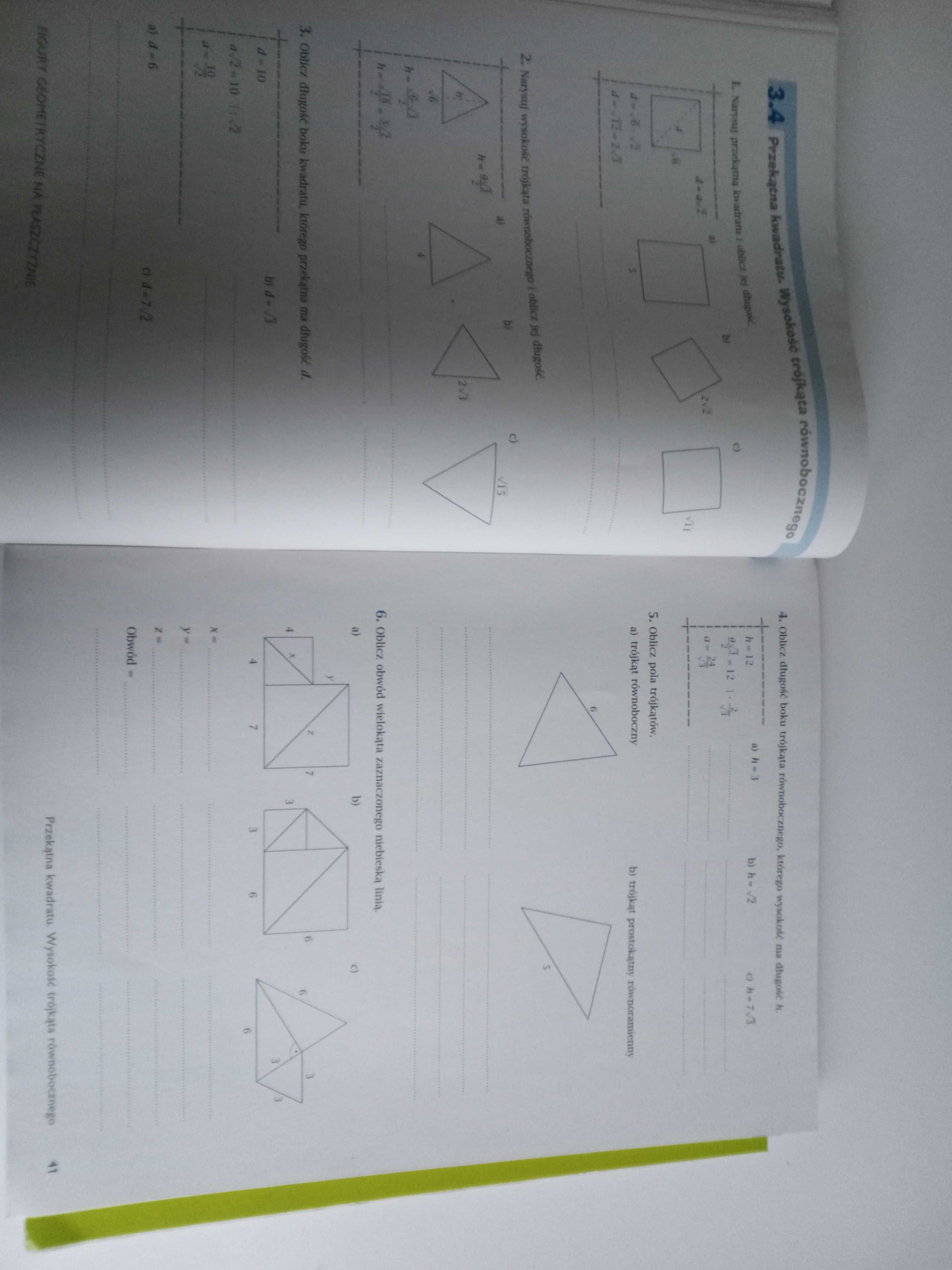 Ćwiczenia z matematyki klasa 8