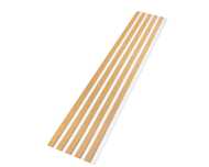 Lamele ścienne na białej płycie HDF - 275 cm x 29,75 cm - Dąb i inne