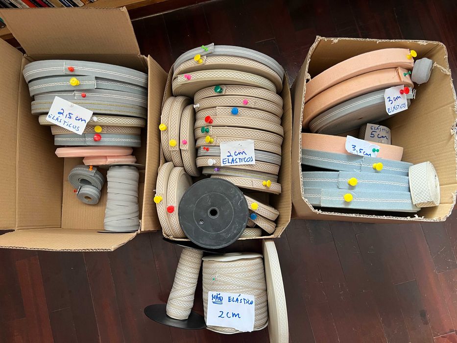 Elásticos em rolo – várias larguras (2 cm, 2,5 cm, 3 cm e 3,5 cm)