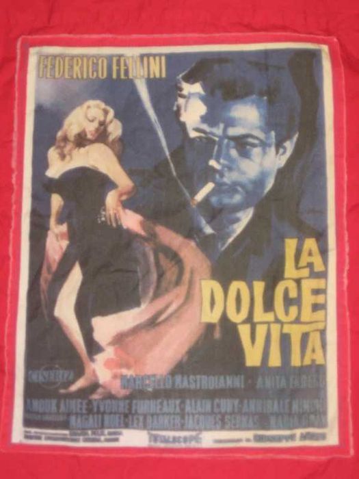 Koszula La Dolce Vita Federico Fellini Słodkie życie plakat retro film