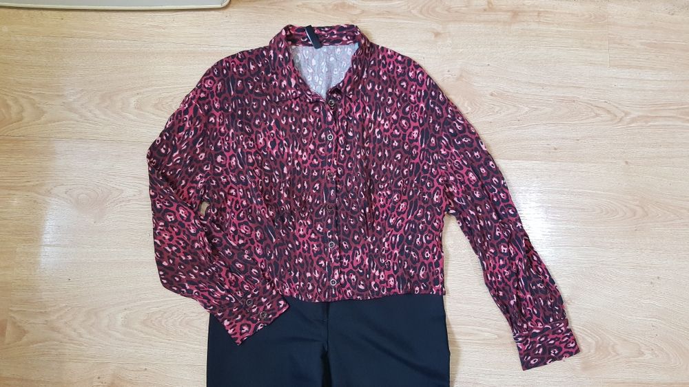 Комплект: модная рубашка сорочка блуза блузка и штани брюки штаны Zara