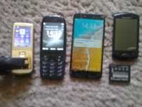 Zestaw uszkodzonych  tel: Redmi 4, Nokia 6700, Nokia 6310..